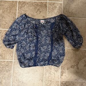Mossimo Supply Co. Blue Paisley Women's Blouse